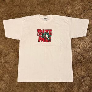 Vintage Bite Me Fishing T-Shirt White XLarge